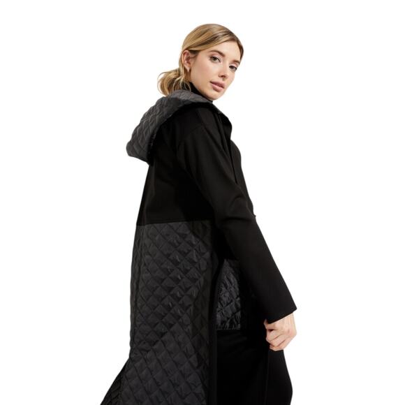 Joseph Ribkoff Black Quilted Open Cover-up Jacket-size 8 - Picture 13 of 15